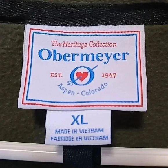 Obermeyer Boulder Fleece Pullover  - UNISEX Boys XL or Ladies M/L - Olive Green - Picture 7 of 8